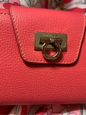 Authentic Salvatore Ferragamo Gancini Continental Wallet LeatherMade in Italy